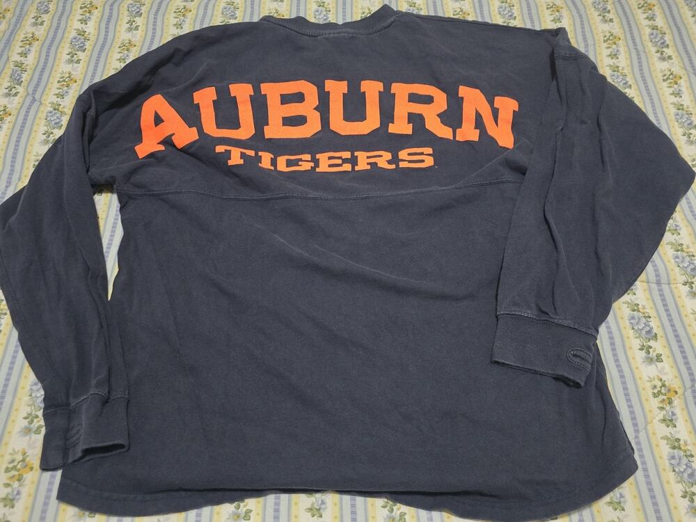 Auburn Tigers AU Women's Blue Orange Long-Sleeve Shirt Size Medium
